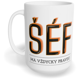 Hrnek klasický velký s vlastním potiskem - Šéf