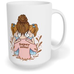Hrnek klasický velký s vlastním potiskem - Super máma vol. 2