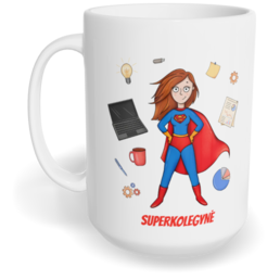 Hrnek klasický velký s vlastním potiskem - Super kolegyně