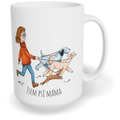 Hrnek klasický velký s vlastním potiskem - Psí máma