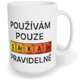 Hrnek klasický velký s vlastním potiskem - Použivám pouze sarkasmus