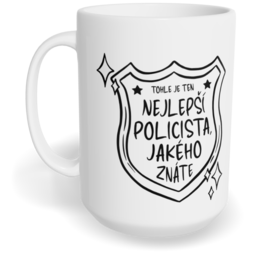 Hrnek klasický velký s vlastním potiskem - Nejlepší policista