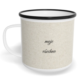 Hrnek plecháček s potiskem na míru - Plátno
