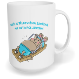 Hrnek klasický velký s vlastním potiskem - Pastička na myši