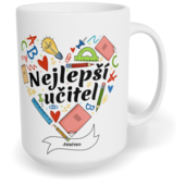 Hrnek klasický velký s vlastním potiskem - Nejlepší učitel