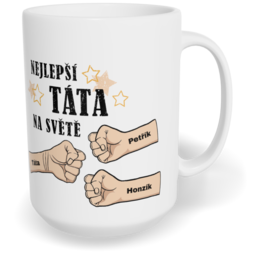 Hrnek klasický velký s vlastním potiskem - Nejlepší táta na světě vol. 1
