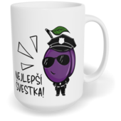 Hrnek klasický velký s vlastním potiskem - Nejlepší švestka