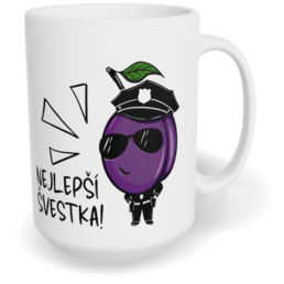 Hrnek klasický velký s vlastním potiskem - Nejlepší švestka