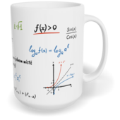 Hrnek klasický velký s vlastním potiskem - Matematika