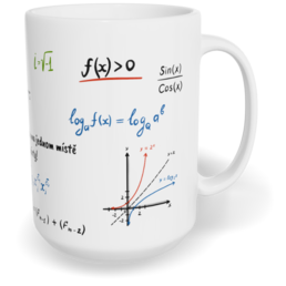 Hrnek klasický velký s vlastním potiskem - Matematika