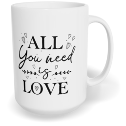Hrnek klasický velký s vlastním potiskem - All you need is love