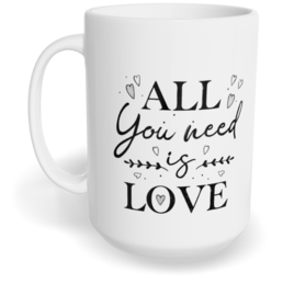 Hrnek klasický velký s vlastním potiskem - All you need is love