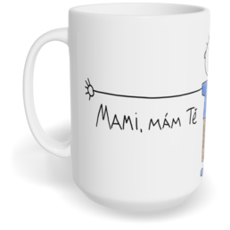 Hrnek klasický velký s vlastním potiskem - Mami, mám Tě rád