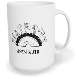 Hrnek klasický velký s vlastním potiskem - Kutil