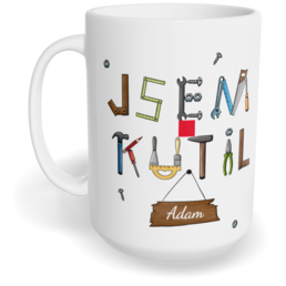 Hrnek klasický velký s vlastním potiskem - Jsem kutil