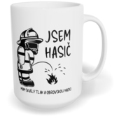 Hrnek klasický velký s vlastním potiskem - Jsem hasič