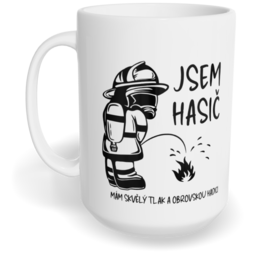 Hrnek klasický velký s vlastním potiskem - Jsem hasič