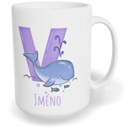 Hrnek klasický velký s vlastním potiskem - Jméno V