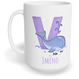Hrnek klasický velký s vlastním potiskem - Jméno V