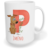 Hrnek klasický velký s vlastním potiskem - Jméno P