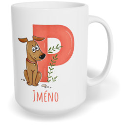 Hrnek klasický velký s vlastním potiskem - Jméno P