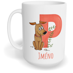 Hrnek klasický velký s vlastním potiskem - Jméno P