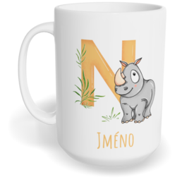 Hrnek klasický velký s vlastním potiskem - Jméno N