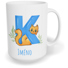 Hrnek klasický velký s vlastním potiskem - Jméno K