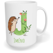 Hrnek klasický velký s vlastním potiskem - Jméno J