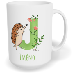 Hrnek klasický velký s vlastním potiskem - Jméno J