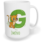 Hrnek klasický velký s vlastním potiskem - Jméno G