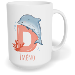 Hrnek klasický velký s vlastním potiskem - Jméno D