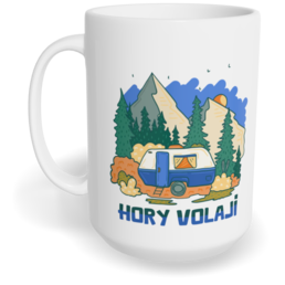Hrnek klasický velký s vlastním potiskem - Hory volají