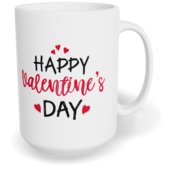 Hrnek klasický velký s vlastním potiskem - Happy Valentine`s day