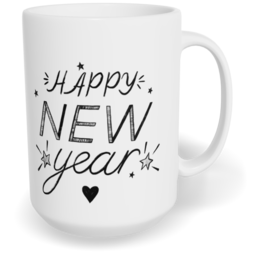 Hrnek klasický velký s vlastním potiskem - Happy new year