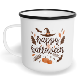 Hrnek plecháček s potiskem na míru - Happy Halloween