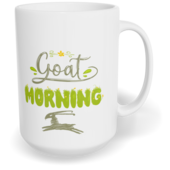 Hrnek klasický velký s vlastním potiskem - Goat morning