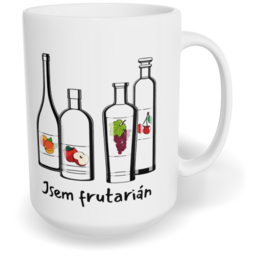 Hrnek klasický velký s vlastním potiskem - Frutarián