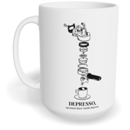 Hrnek klasický velký s vlastním potiskem - Depresso