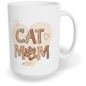 Hrnek klasický velký s vlastním potiskem - Cat mom