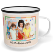 Hrnek plecháček s potiskem na míru - Color windows
