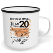 Hrnek plecháček s potiskem na míru - Mozek si myslí