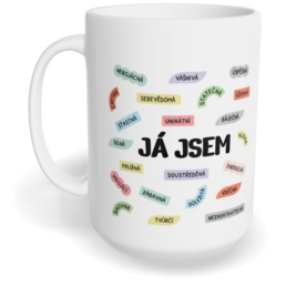 Hrnek klasický velký s vlastním potiskem - Já jsem