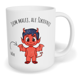 Hrnek klasický malý s vlastním potiskem - Čertík