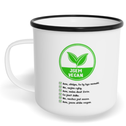 Hrnek plecháček s potiskem na míru - Vegan