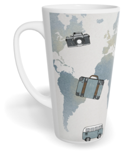Hrnek latte velký s vlastním potiskem - Travel