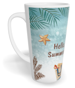Hrnek latte velký s vlastním potiskem - Summer