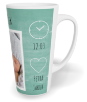 Hrnek latte velký s vlastním potiskem - Boy