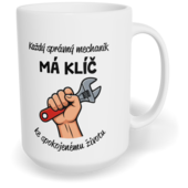 Hrnek klasický velký s vlastním potiskem - Správný mechanik