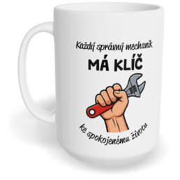 Hrnek klasický velký s vlastním potiskem - Správný mechanik